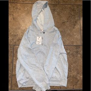 Hippie rose grey hoodie